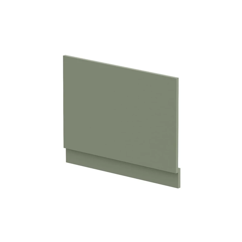 nuie BPR812 Modern Bathroom Straight Bath End Panel and Plinth, 560 x 730 x 36mm, Satin Green
