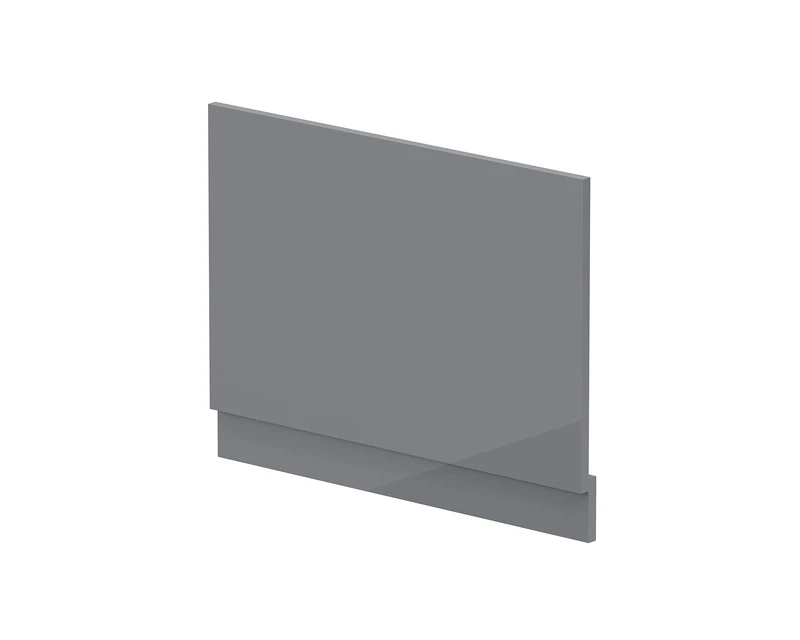 nuie BPR1312 Modern Bathroom Straight Bath End Panel and Plinth, 560 x 730 x 36mm, Gloss Cloud Grey