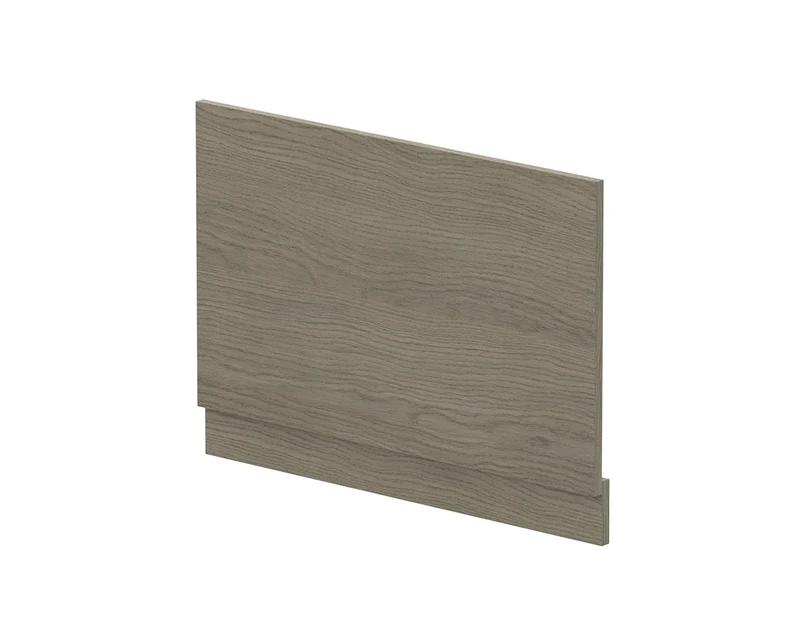 nuie MPD2513 Modern Bathroom Straight Bath End Panel and Plinth, 560 x 780 x 36mm, Solace Oak Woodgrain