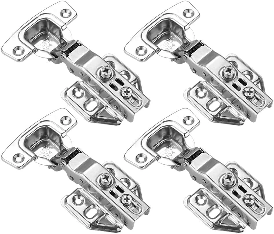 4 Pack Full Overlay Cabinet Door Hinges,110 Degree Concealed Kitchen Cabinet Hinges,Wardrobe Door Hinges,Soft Close Cupboard Hinges for Cabinet Cupboard Wardrobe Folded Door with Screws-35mm
