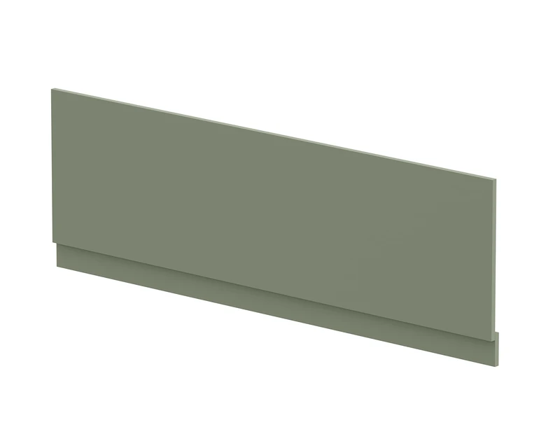 nuie BPR805 Modern Bathroom Straight Bath Front Panel and Plinth, 560 x 1695 x 36mm, Satin Green