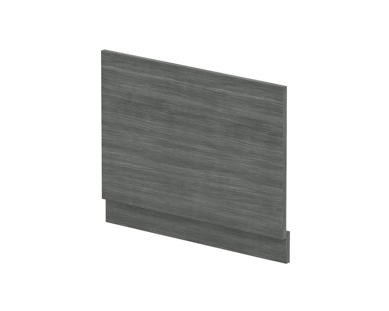 nuie MPD512N Modern Bathroom Straight Bath End Panel and Plinth, 560 x 730 x 36mm, Anthracite Woodgrain