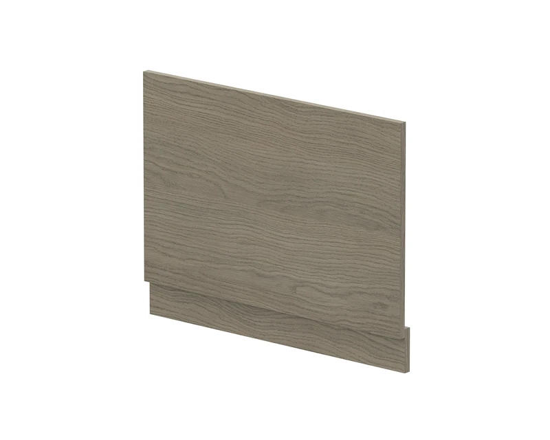 nuie MPD2512 Modern Bathroom Straight Bath End Panel and Plinth, 560 x 730 x 36mm, Solace Oak Woodgrain