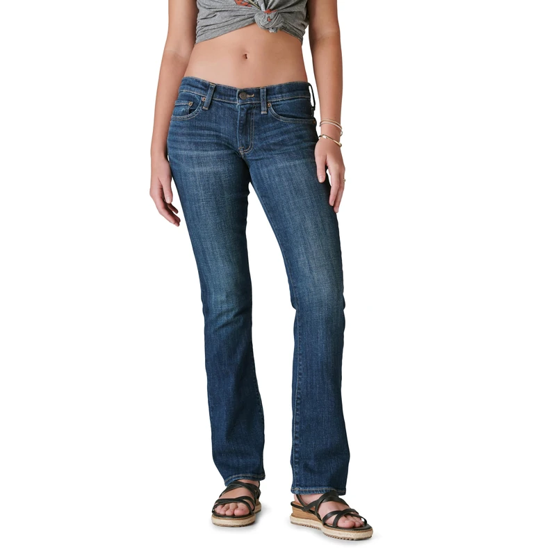 Lucky Brand Women's Mid Rise Sweet Bootcut Jean, Agate, 26W x 30L