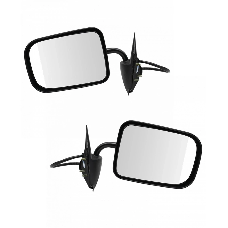 TRQ Driver & Passenger Side Mirror Set Power with Black Housing Compatible with 1994-1997 Dodge Ram 1500 Ram 2500 Ram 3500 CH1320197 CH1320201 CH1321197