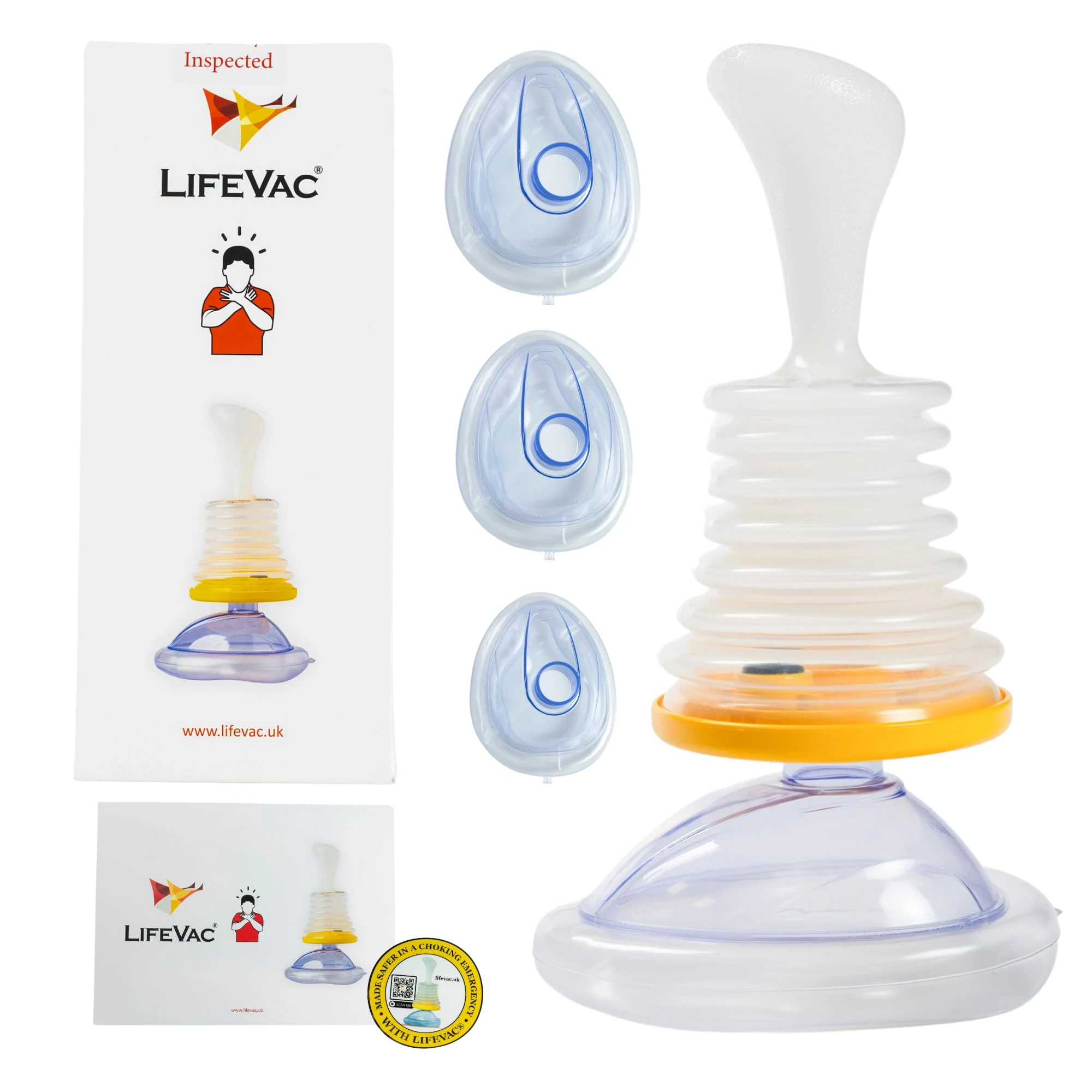 LifeVac Home Kit - Choking Rescue Device for Adults and Children First Aid Kit, Portable Airway Suction Rescue Device, First Aid Choking Device, Anti-Choking System, Airway Clearance Assistance