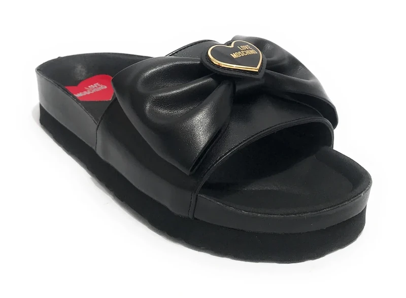 Love Moschino Women's JA28524G0GIE0 Mule, Black, 4 UK