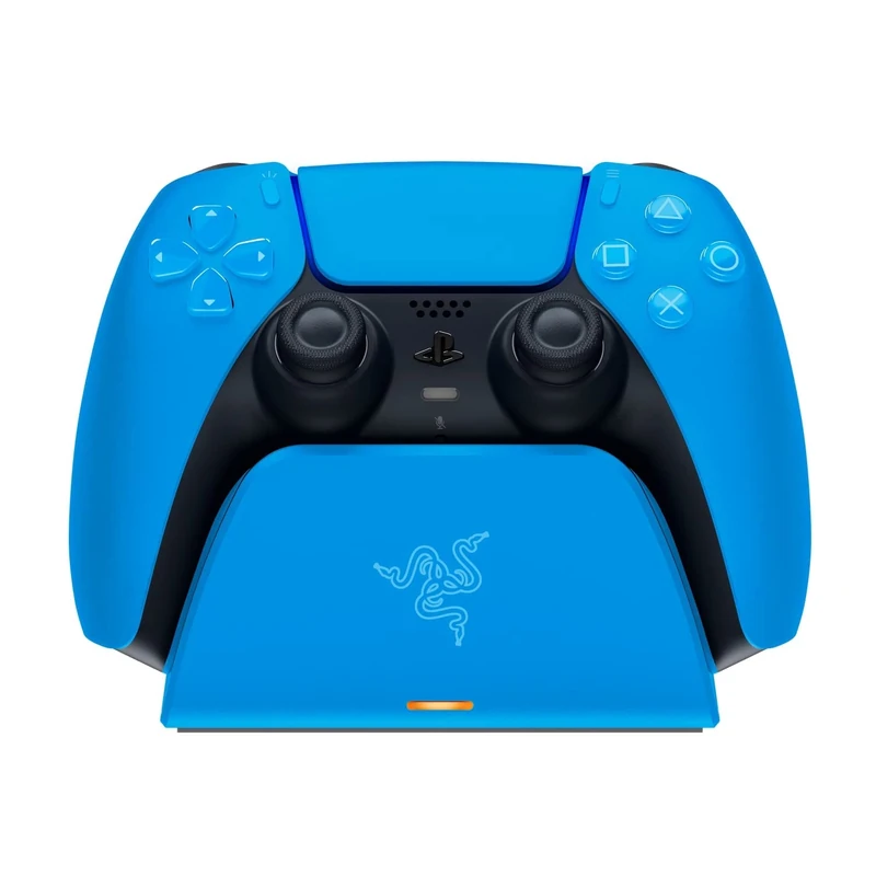 Razer Universal Quick Charging Stand - for PlayStation 5 DualSense Controller (Quick Charge, Curved Cradle Design, Powered by USB, One-Handed Navigation) Blue