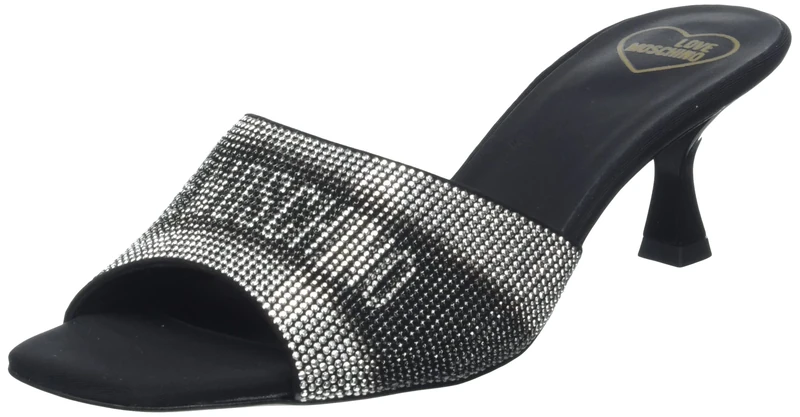 Love Moschino Women's JA28295G0GIGB Mule Heel, Black, 6.5 UK
