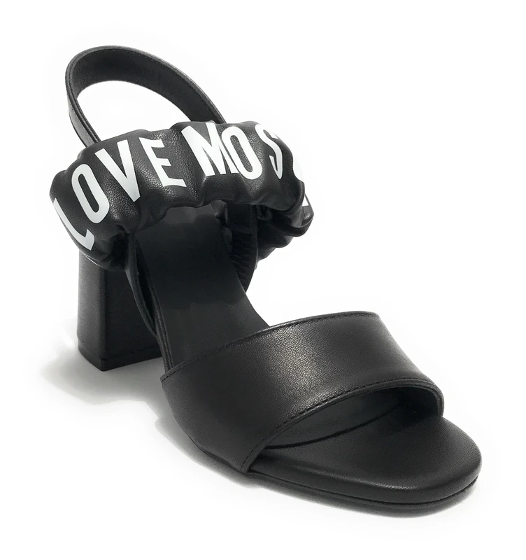 Love Moschino Women's JA16358G0GIE0 Heel Sandals, Black, 3.5 UK