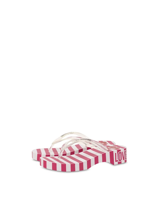 Love Moschino Women's JA28244G0GI34 Flip-Flop, Multi-Coloured, 4 UK