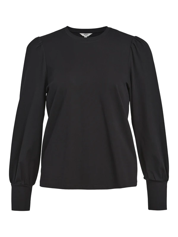 Object Women's OBJCAROLINE L/S TOP NOOS Long-Sleeved Shirt, Black, XL, Black, XL - Image 1