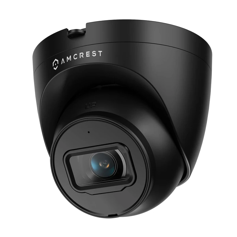 Amcrest 5MP Turret POE Camera, UltraHD Outdoor IP Camera POE with Mic/Audio, 5-Megapixel Security Surveillance Cameras, 98ft NightVision, 103° FOV, IP67, MicroSD (256GB) Black IP5M-T1179EB-28MM
