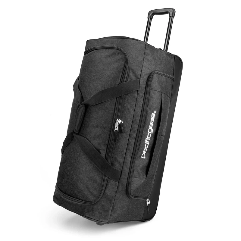 Pacific Gear Drop Bottom Rolling Duffel Bag, Black, 76.20 cm, Drop Bottom Rolling Duffel Bag