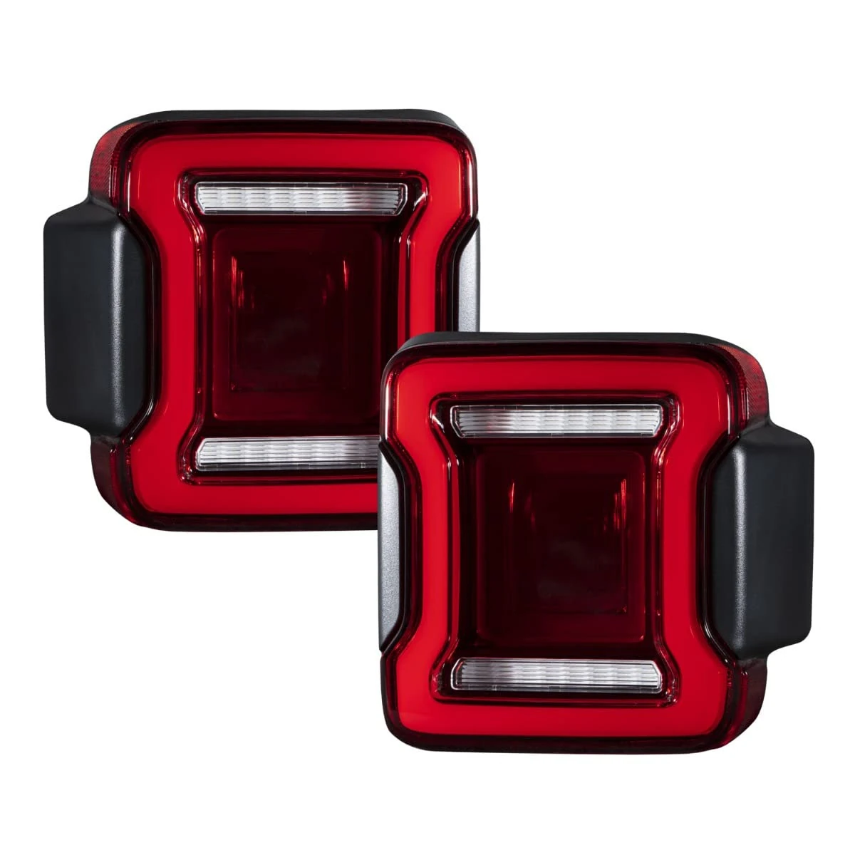 Form Lighting Sequential LED Tail Lights compatible with Jeep JL Wrangler 2018-2023 (pair), Red