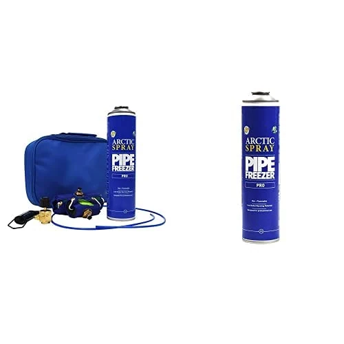 Arctic Hayes PRO Single Pipe Freezing Kit for Plumbing Installations, Repairs & Maintenance. Freezes Plastic & Metal Pipes (8 to 22mm Diameter) & Pro Pipe Freezer Can 600g