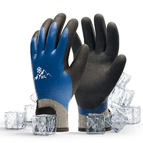 toolant NITRILE Fully-soaked Winter Work Gloves,Blue,L,1pcs - Image 1