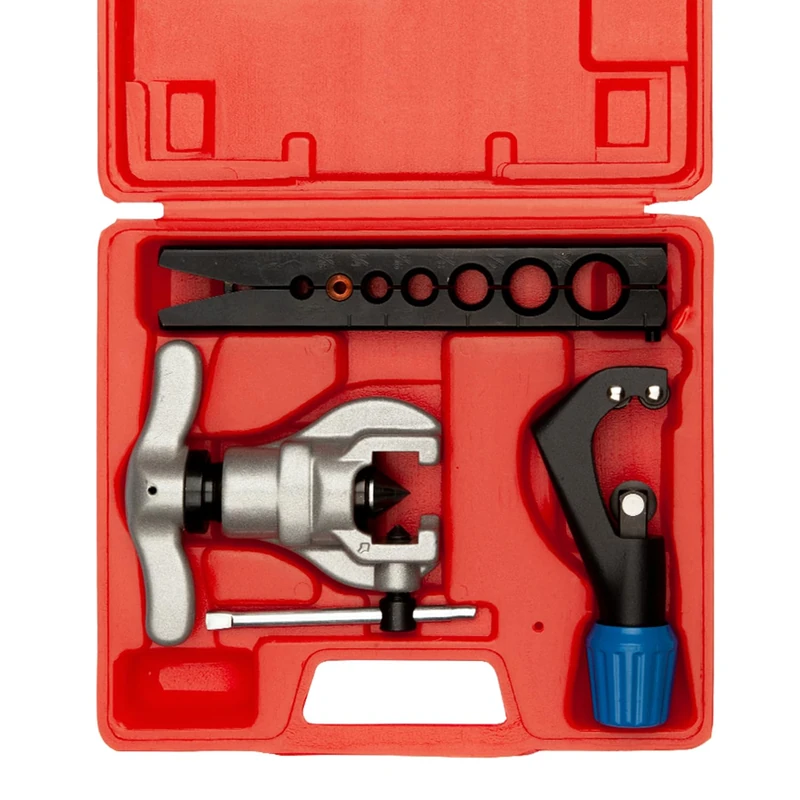 Wostore Eccentric Flaring Tools Set and Tube Cutter Kit for 7 Dies Sizes 3/16-3/4inch Refrigeration HVAC 45 Degree Heavy Duty
