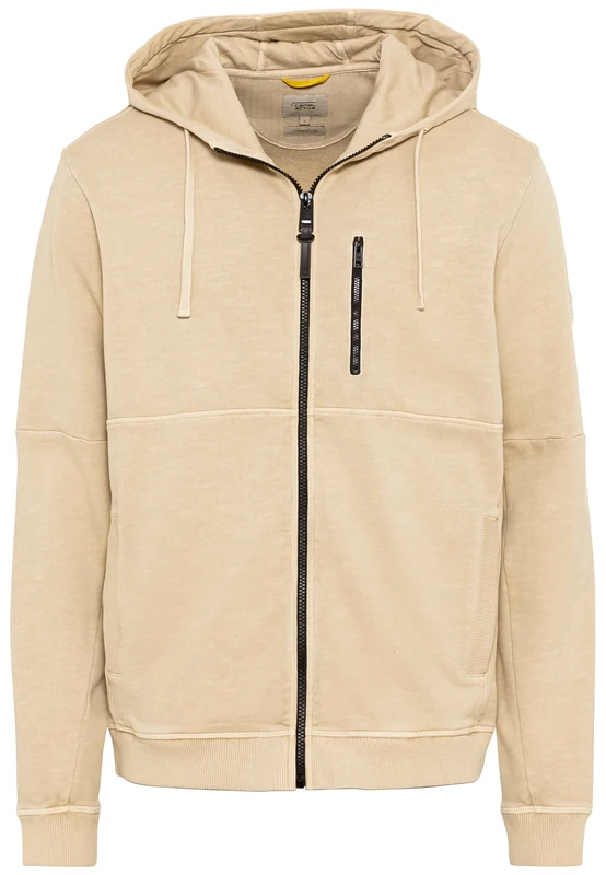camel active Men's Pure Cotton Hooded Sweatshirt, beige, XL