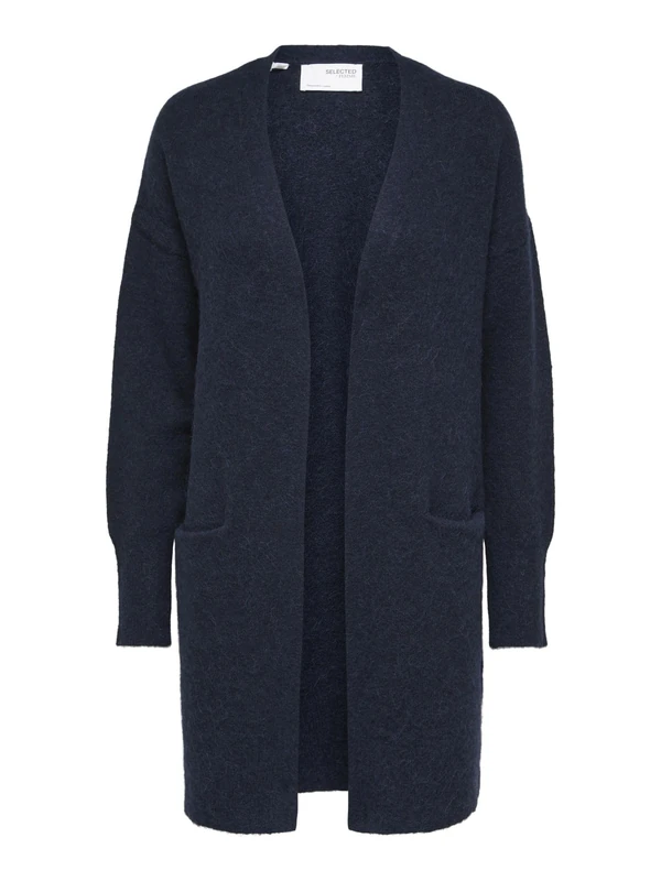 SELECTED FEMME Women's SLFLULU New LS Knit Long Cardigan B NOOS Cardigan, Dark Sapphire, XS, Dark Sapphire, XS