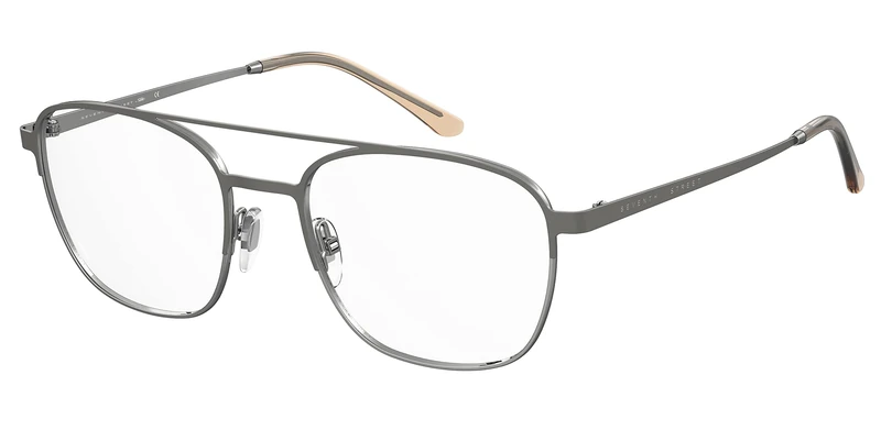 Seventh Street 7A 089 Rectangular Eyeglasses for Men, 53 mm Size, Matte Dark Ruthenium