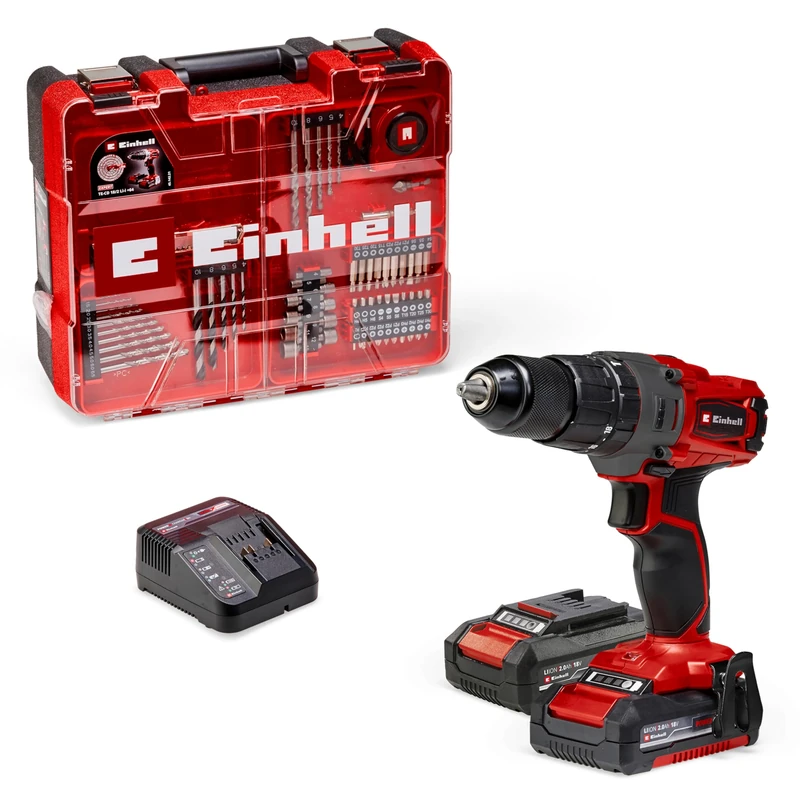 Einhell Cordless Impact Drill TE-CD 18/2 Li-i +64 (2x2,0Ah)