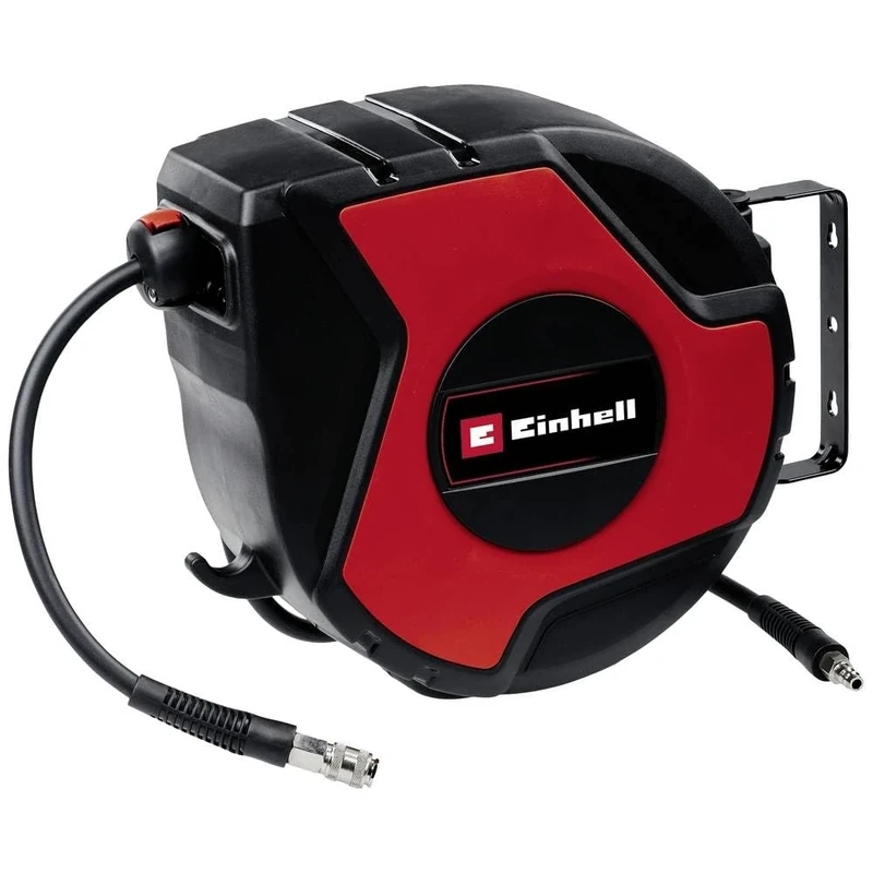 Einhell TC-PH 150 Compressed Air Hose Reel (Hose Length 15 m + 1.5 m Connection Hose, Hose Inner Diameter 9 mm, Max. Operating Pressure 16 Bar, Includes Wall Bracket)