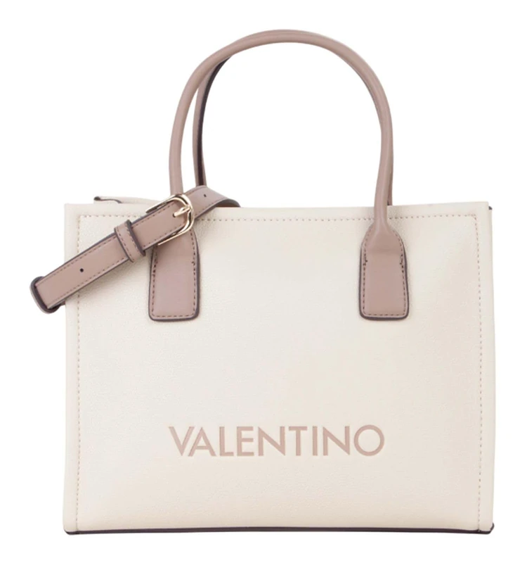 Valentino Wilk Handbag Shoulder Bag Shopping Bag Ecru/Taupe Cream
