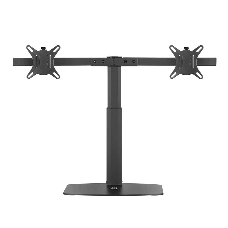 ACT Dual Monitor Arm Gas Spring up to 27”, VESA 75/100mm, Monitor Stand, Tilt 40° Swivel 90° Rotate 360°, Weight Max. 6KG – AC8332