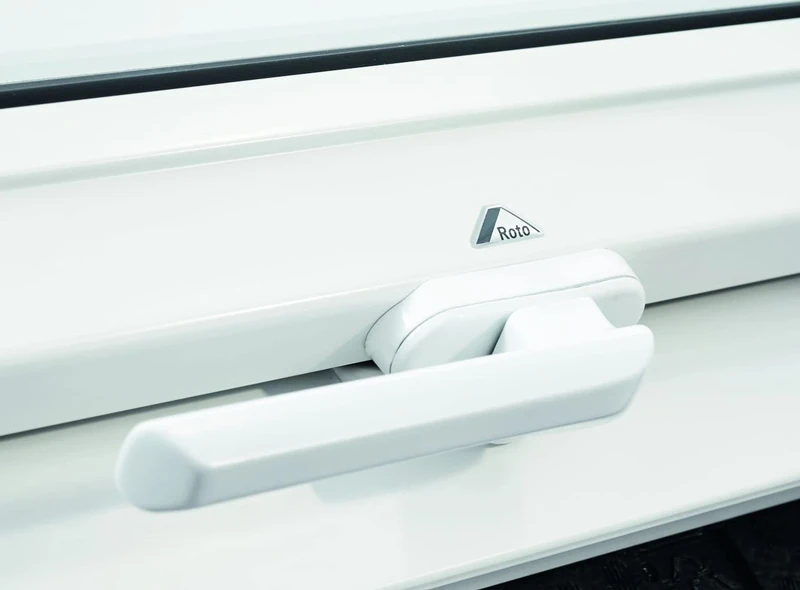 Roto Original Window Handle, Window Handle for roof Windows of The Series R4 + R7 + 43 + 73 Wood and Plastic, Colour: White