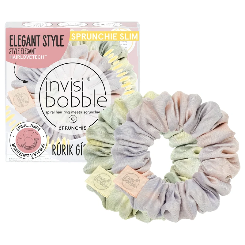 invisibobble Sprunchie Slim Rúrik Gíslason Twist It Up I 2 x Fabric Hair Bobbles Pastel for Men and Women I Scrunchie Hair Scrunchie Designed in the Heart of Munich