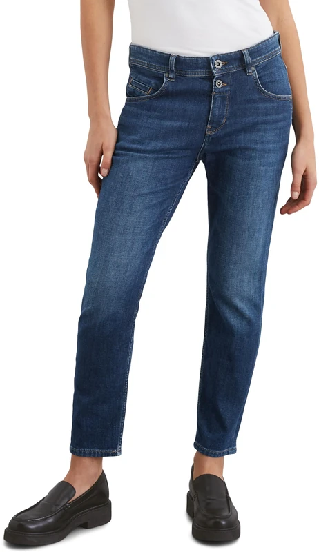 Marc OߴPolo Women's Boyfriend Fit Jeans with Stretch, Blue (Cashmere Dark Blue Wash), W36/L34 - Image 1