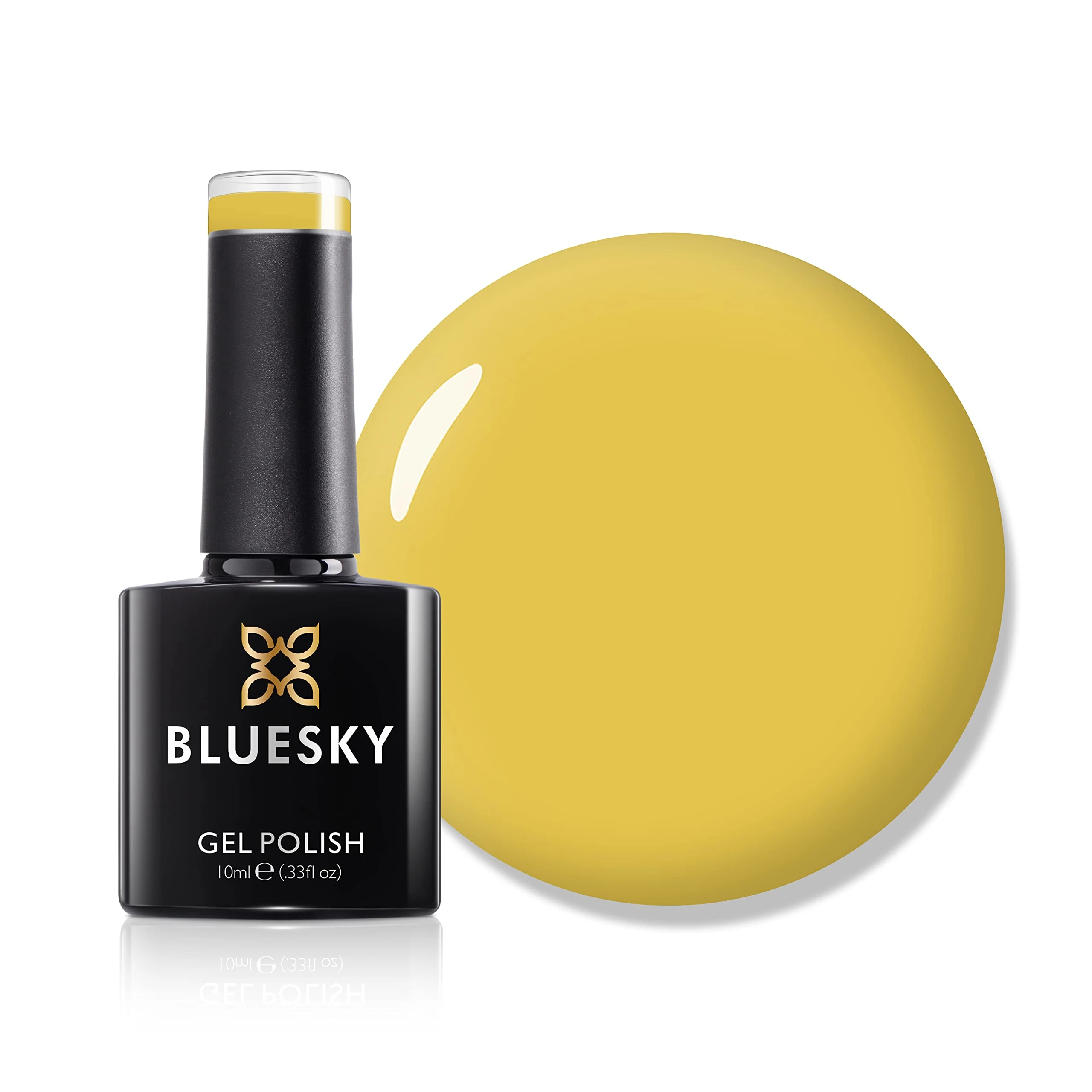 Bluesky Gel Nail Polish, AW22, Autumn 2022, Against The Chill - AW2204, Yellow, Long Lasting, Chip Resistant, 10ml (Requires Drying Under UV or LED Lamp)