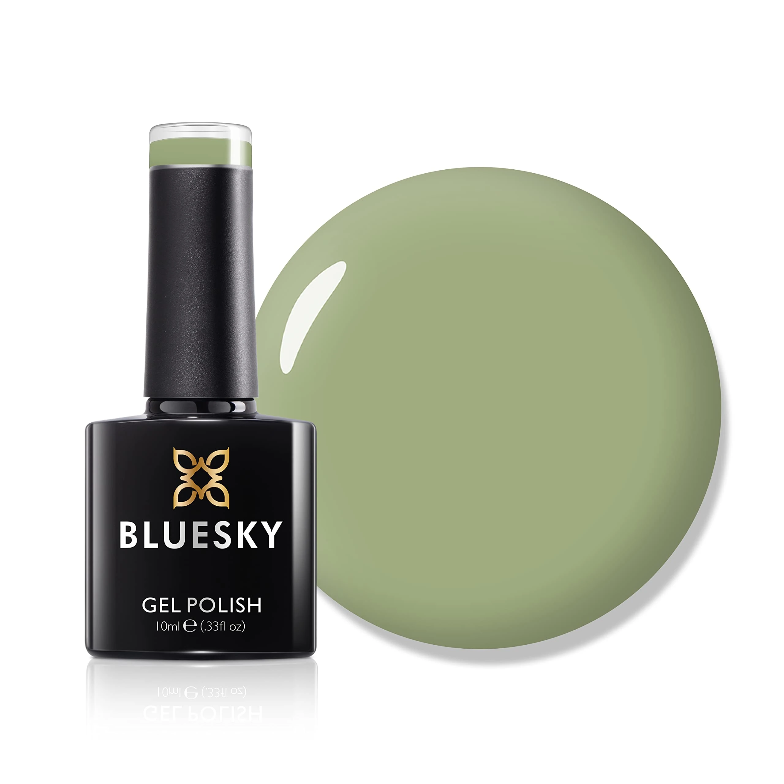 Bluesky Gel Nail Polish, AW22, Autumn 2022, The Prospector - AW2201, Khaki Green, Long Lasting, Chip Resistant, 10ml (Requires Drying Under UV or LED Lamp)