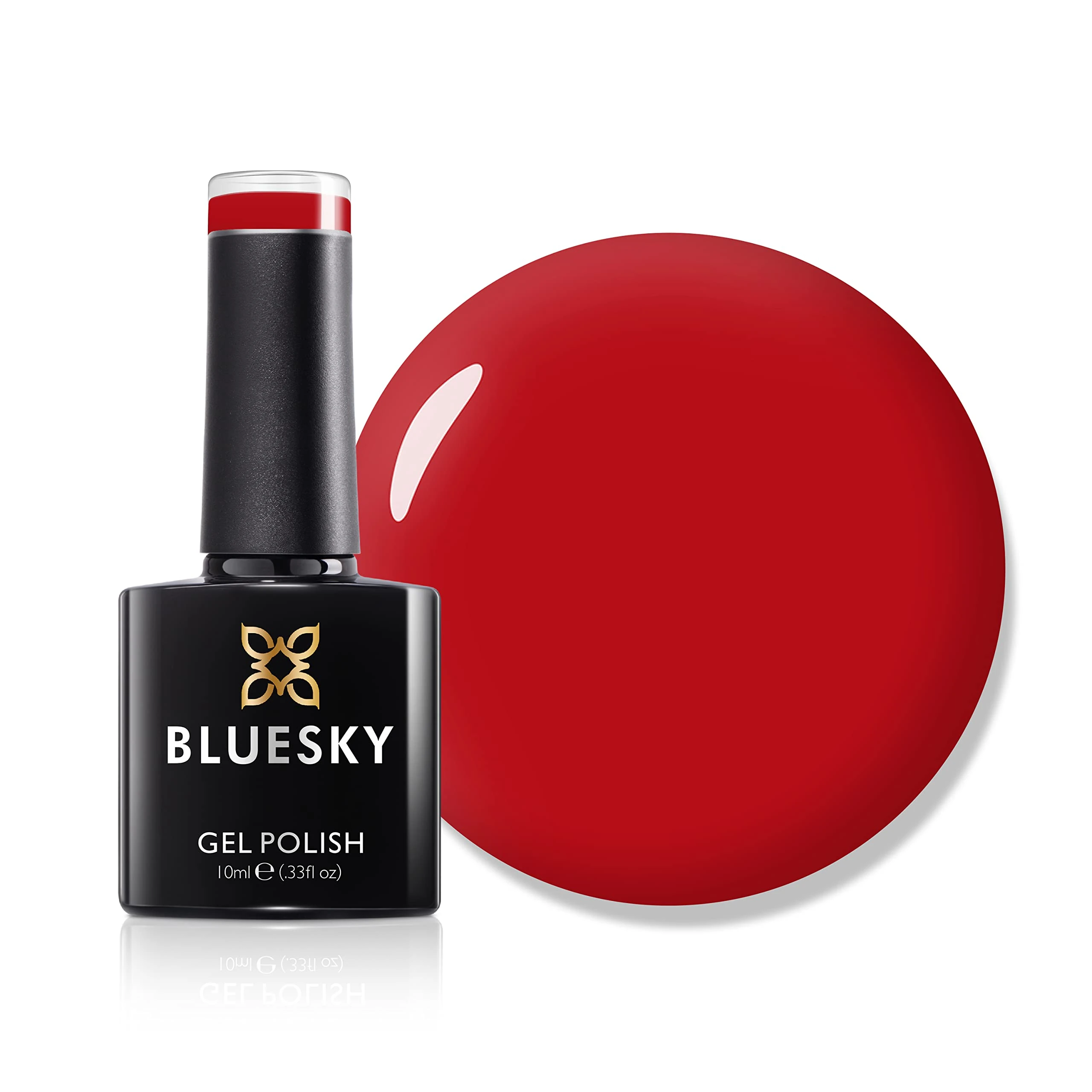 Bluesky Gel Nail Polish, AW22, Autumn 2022, Sleek Chic - AW2205, Red, Long Lasting, Chip Resistant, 10ml (Requires Drying Under UV or LED Lamp)