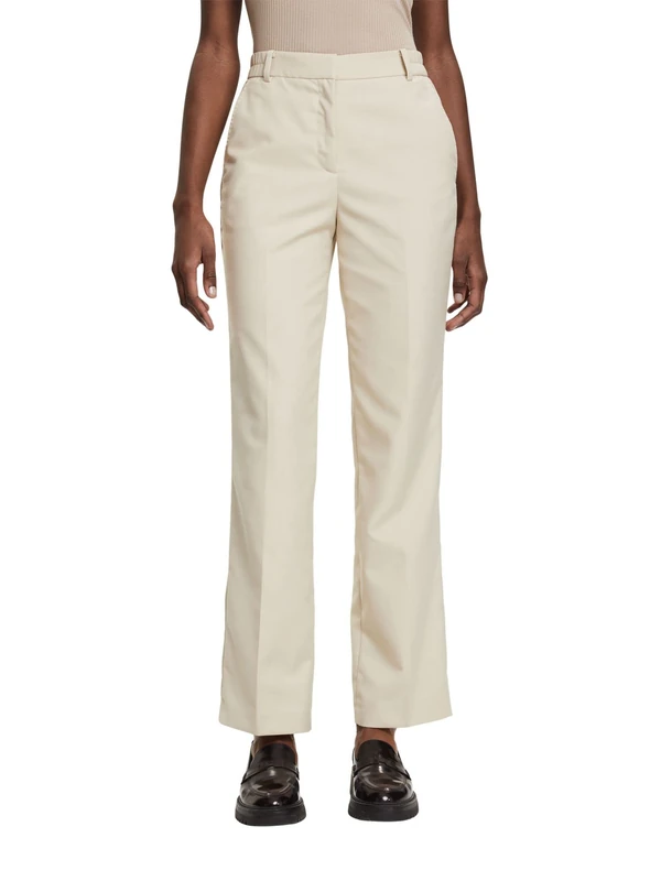 ESPRIT High Rise Wide Leg Pant, Light Taupe, 32W x 32L