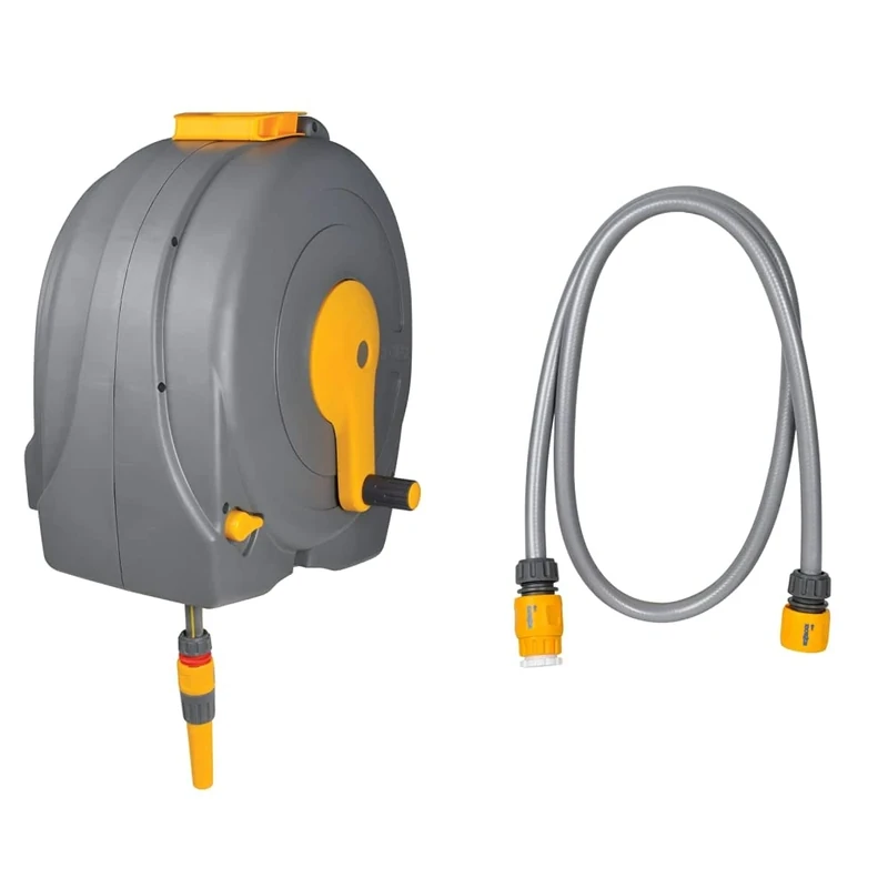 HOZELOCK - Wall-Mounted Fast Reel 40 m with universal connection kit