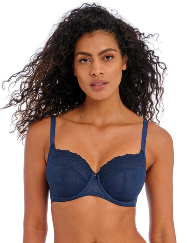Freya Women's Catwalk Underwire Side Support Bra Full Coverage, Midnight, 28E