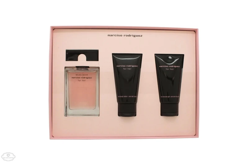 Narciso Rodriguez For Her Musc Noir 3 Piece Gift Set: Eau De Parfum, Body Lotion, Shower Gel 50ml