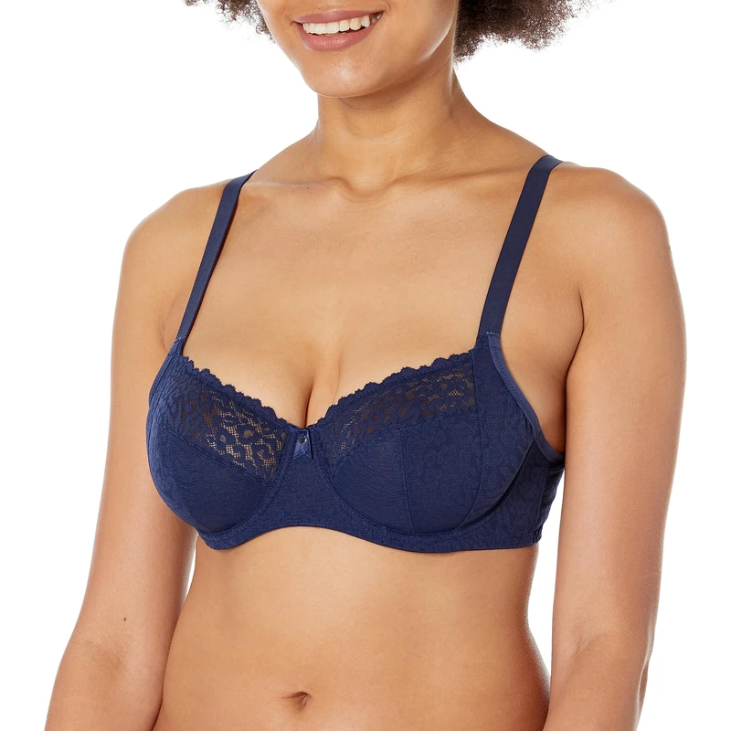 Freya Women's Catwalk Underwire Side Support Bra Full Coverage, Midnight, 34E