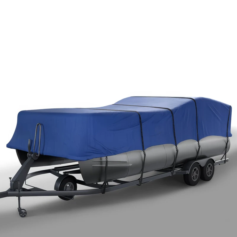 Seal Skin Heavy Duty Trailerable Pontoon Boat Cover, Fits 25 to 28ft Long & up to 102” Beam Width Waterproof 600D Pontoon Boat Cover with Storage Bag