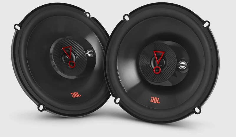 JBL Stage3 637F 6.5 Inch 165mm 3-Way Coaxial Car Speakers 225W Peak Power Auto Audio Sound System with Plus One Woofers and Edge Driven Dome Tweeters No Grills Pair