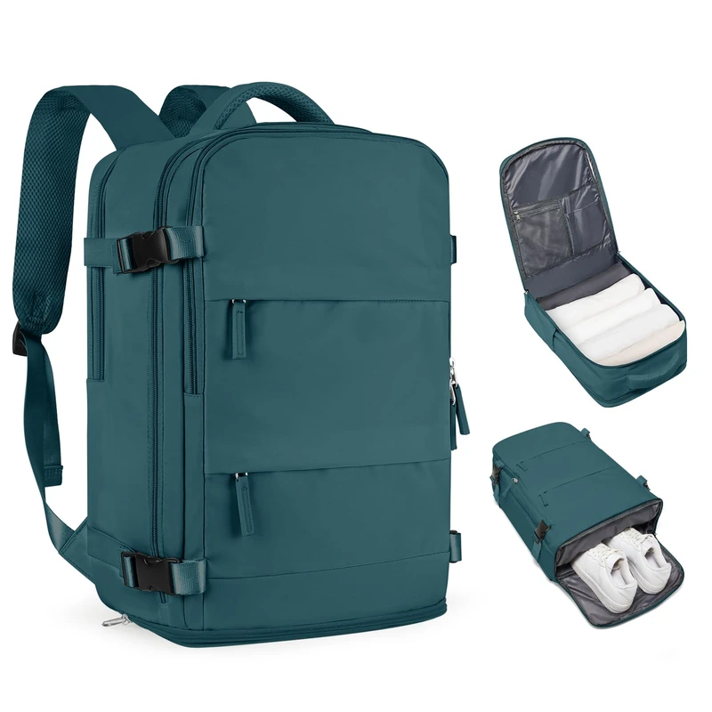 coofay Casual Backpack Traveling Backpack, Peacock Blue, Daypack Backpacks