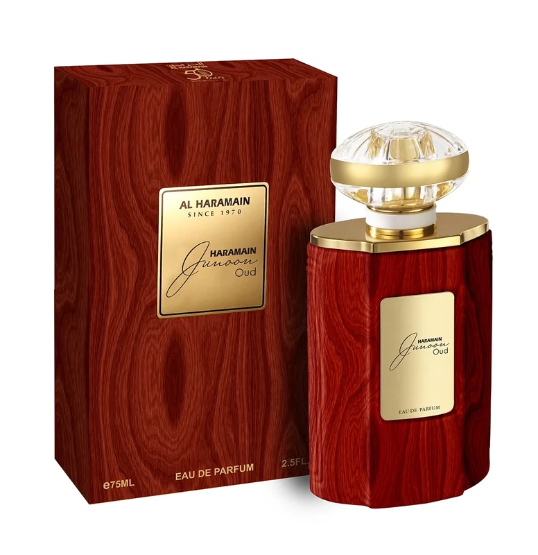 Al Haramain Junoon Oud Eau de Parfum 75ml | Luxury Arabian Oud Perfume for Women & Men | Long-Lasting Woody & Fruity Unisex Fragrance | Premium Oriental Scent | Ideal Perfume Gift
