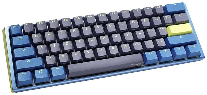 Ducky One 3 Daybreak Mini clavier USB Allemand Noir, Bleu, Vert