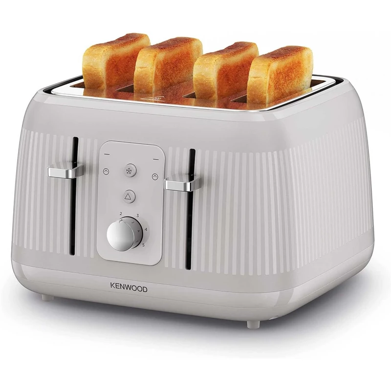 Kenwood Dawn Toaster, 4 Slot Toaster, Reheat, 5 Browning Settings, Defrost and Cancel Functions, Pull Crumb Tray, TFP09.000CR, 1800W, Oatmeal Cream