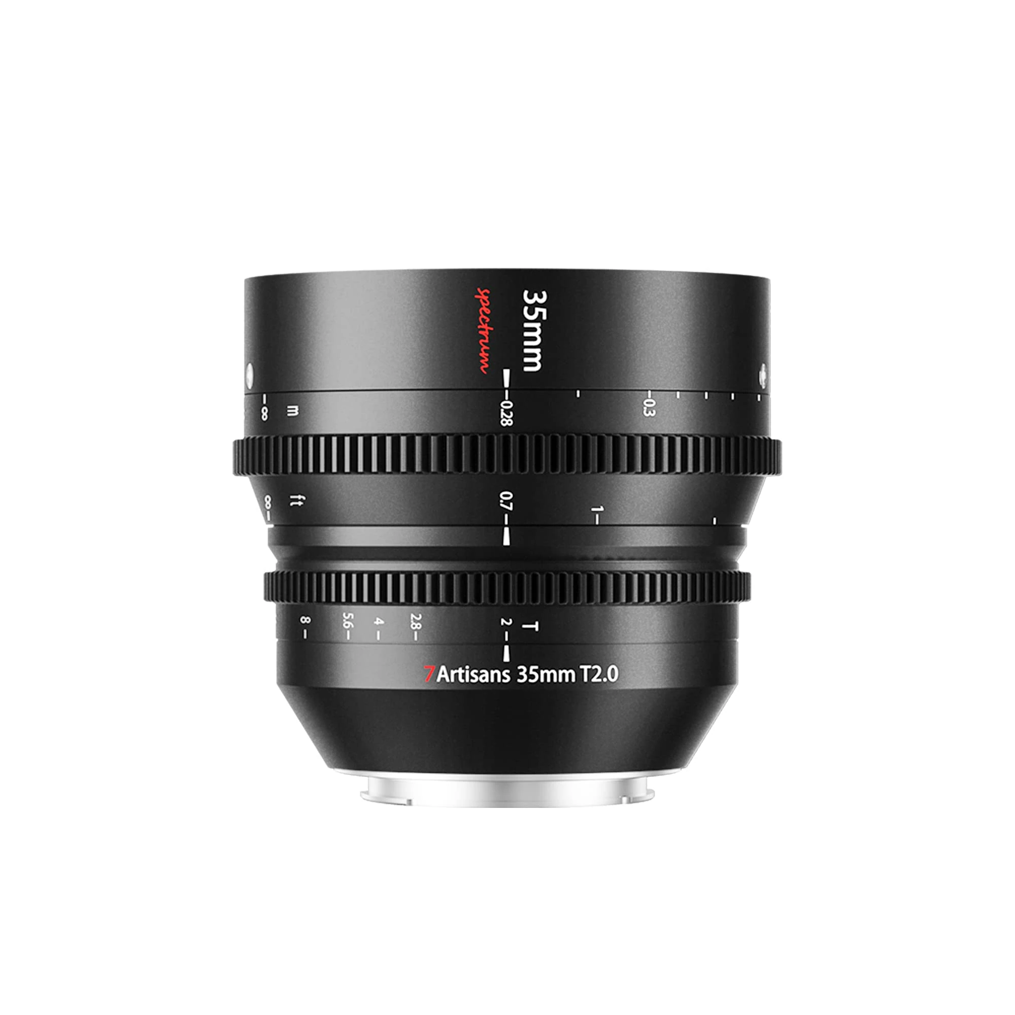 7artisans 35mm T2.0 Large Aperture Full Frame Cine Lens L-Mount, Manual Focus Low Distortion Cinema Lens Mirrorless Cameras Compatible for Sigma FP, Panasonic S1 S1H S5, Leica SL SL2, Black