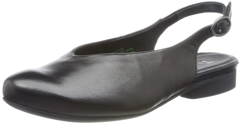 Think! Damen GUAD2 chromfrei gegerbte nachhaltige Halbschuhe, Schwarz 0000