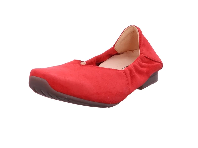 Think! Women's Gaudi Sustainable Replaceable Footbed Ballet Flat, 5000 Fire, 7.5 UK