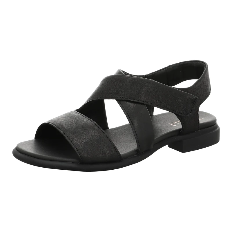 Think! Kama Women's Chrome-Free Tanned Sustainable Strap Sandal 8000 Denim 41 EU, 0000 Black, 3.5 UK